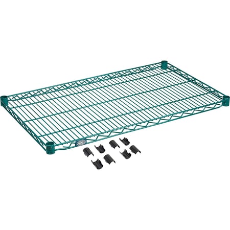 Nexel S2136G Poly-Green Epoxy Wire Shelf 36inW x 21inD S2136GZ